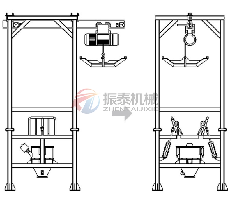 吨袋拆袋站工作原理